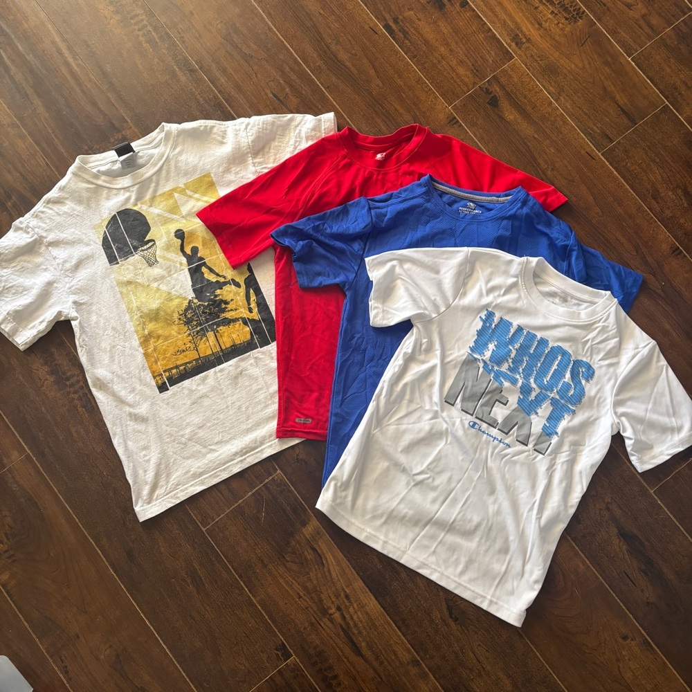 Kids Graphic T-Shirt Bundle/Lot - Champion, Starter, and AW - YXL and 14/16